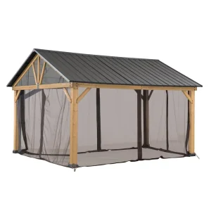 Sunjoy Universal Replacement Netting Tube and Netting For 11x13 Henson Pitched Roof Hard Top Gazebo